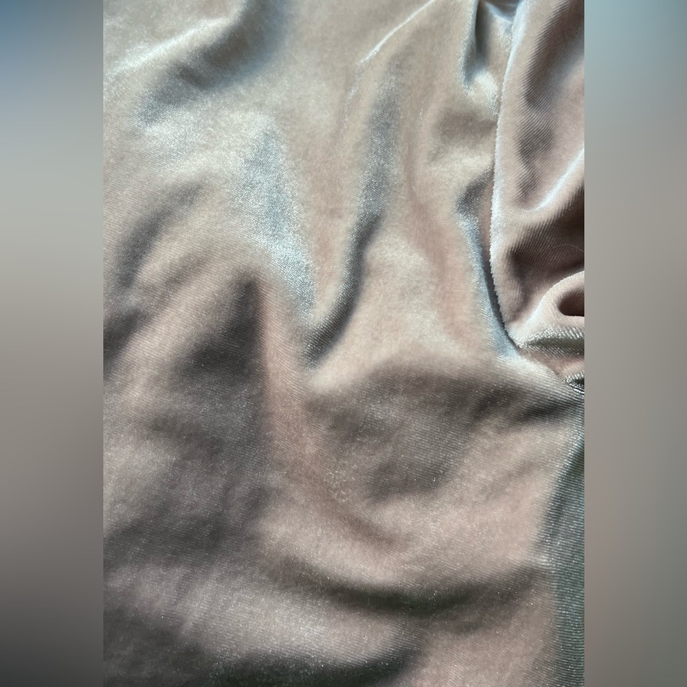 NWOT Zara champagne/silver short sleeved velvet wrap bodysuit - Picture 11 of 12